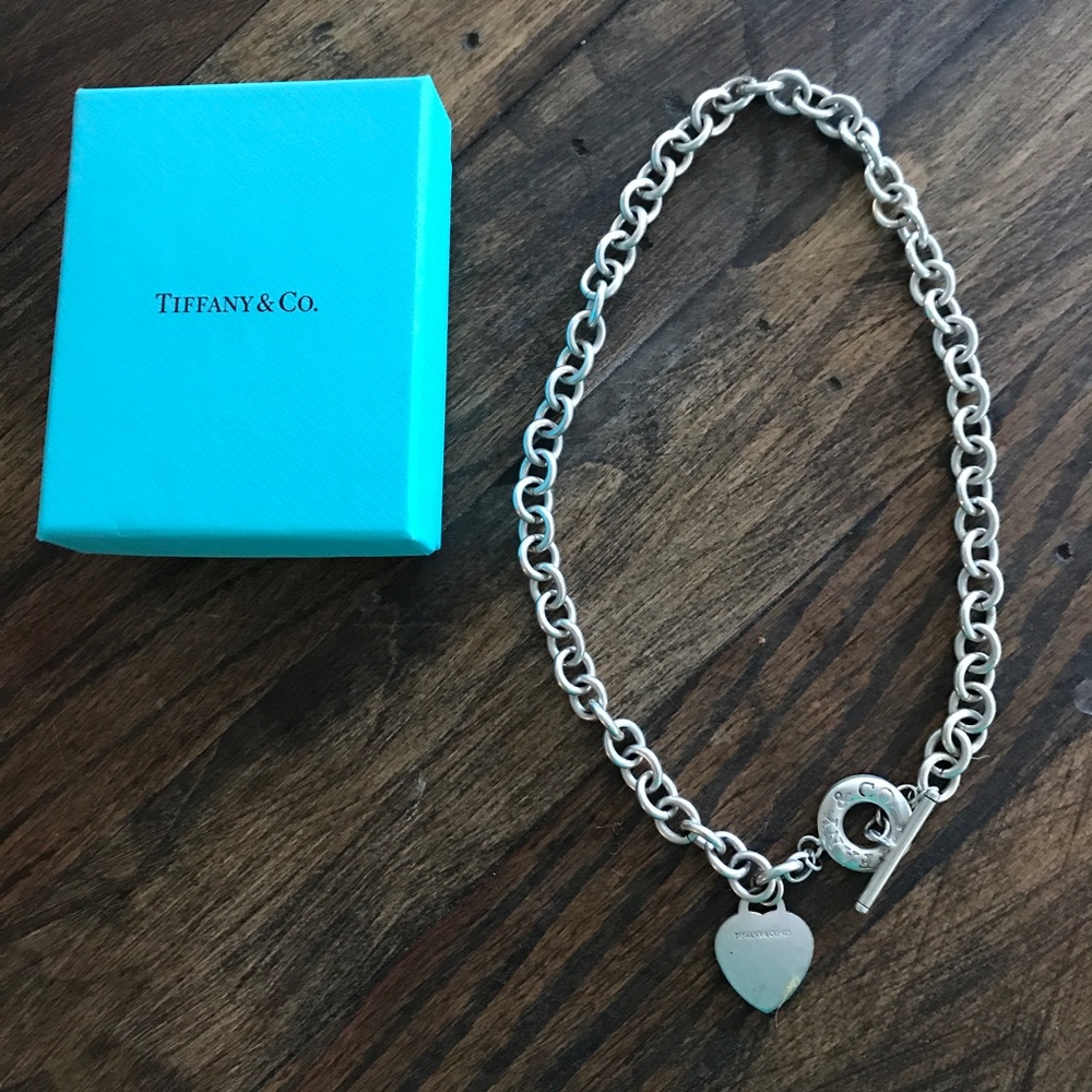 Authentic Tiffany Heart and Toggle Necklace